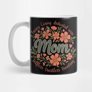 She is Mom | Boho Floral Mother’s Day Gift for Loving, Caring, Dedicated Mamas Mug